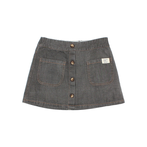 Buho Denim Skirt Grey Denim