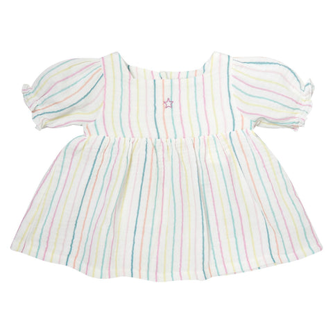 Tocoto Vintage Multicolor Striped Blouse Off White