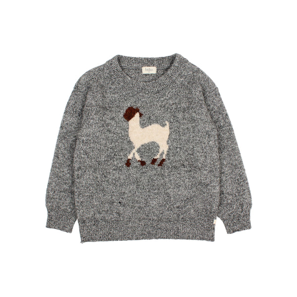 Buho Llama Jumper Grey Melange