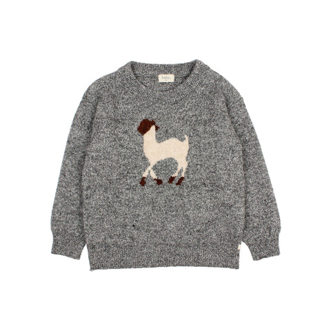 Buho Llama Jumper Grey Melange