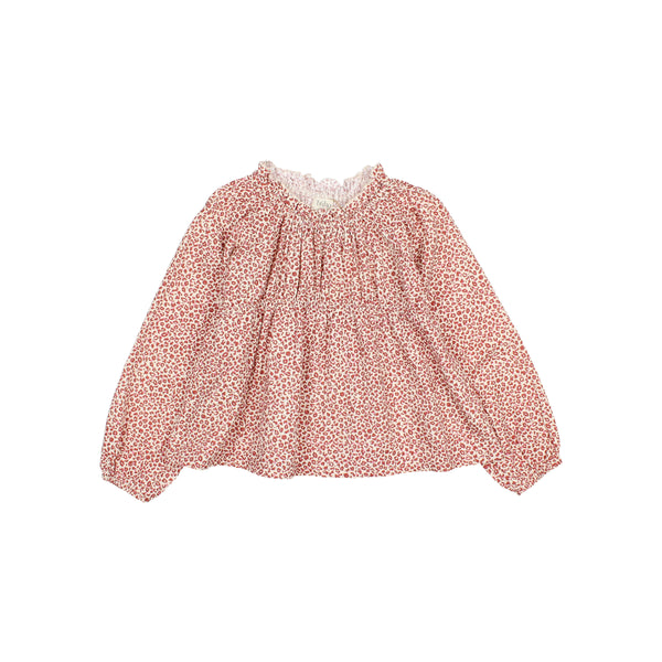Buho Speckle Blouse Burgundy
