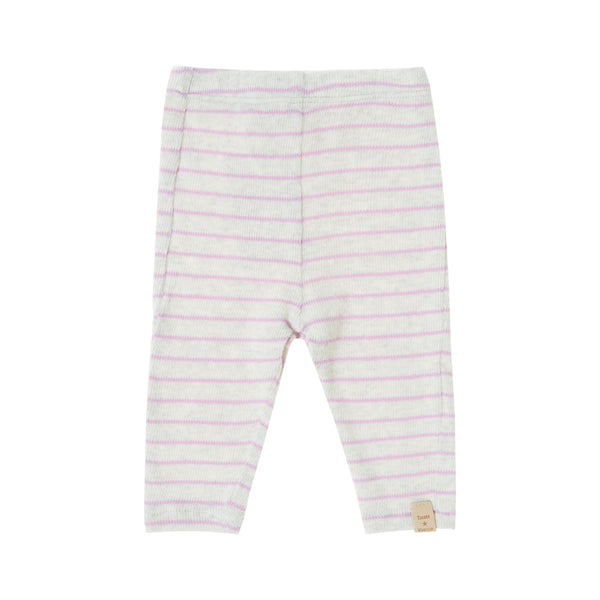 Tocoto Vintage Baby Knitted Leggins Stripes Dark Pink