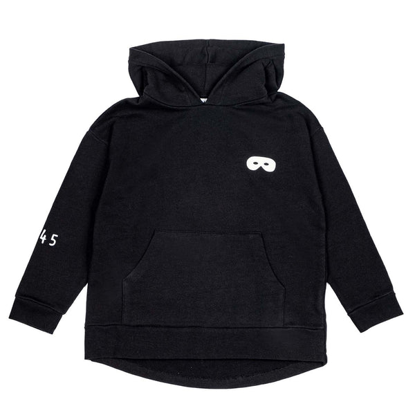 Beau Loves Black '12345' Relaxed Fit Hoodie