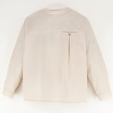 Popelin Beige Mandarin Collar Shirt