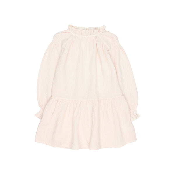 Buho Boble Plumeti Dress Cream Pink