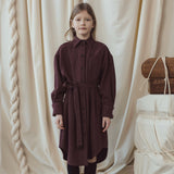 Unlabel Isleen Dress Burgundy Herringbon