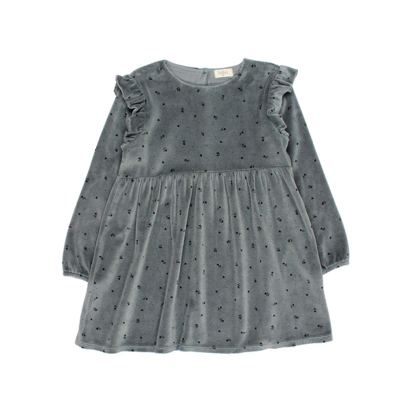 Buho Velvet Cuore Dress Elephant