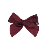 Knot Hairbands Satin Clip Set// Burgundy