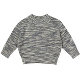 RYLEE & CRU RELAXED KNIT SWEATER || HEATHERED SLATE