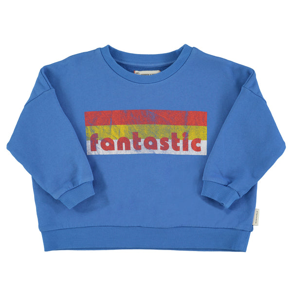 Piupiuchick Sweatshirt | Blue W/ "Fantastic" Print