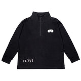 Beau Loves Black Half Zip Up Sweater