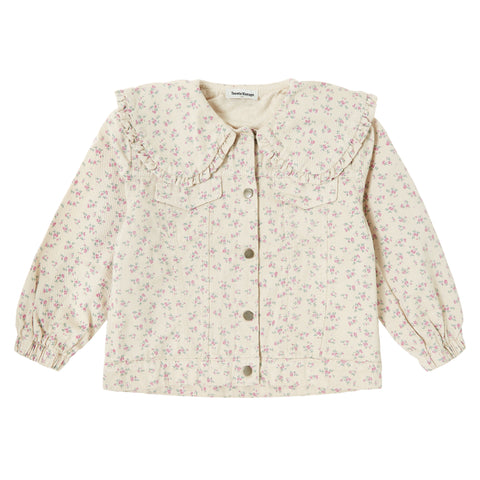 Tocoto Vintage Twill Jacket Girl Flowers Beig