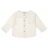 Tocoto Vintage Shirt Mini Check Pocket Ecru