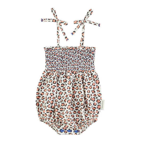 Piupiuchick Baby Romper | Ecru Animal Print