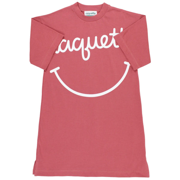 Raquette Smiles Tee Dress Dusty Cedar