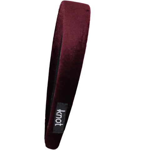 Knot Hairbands Velveteen Headband // Burgundy