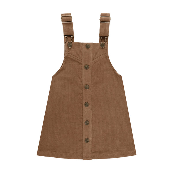 RYLEE & CRU OVERALL DRESS || SADDLE