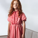 Unlabel Blast Dress Coral Checks