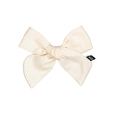 Knot Hairbands Satin Clip Set// Cream