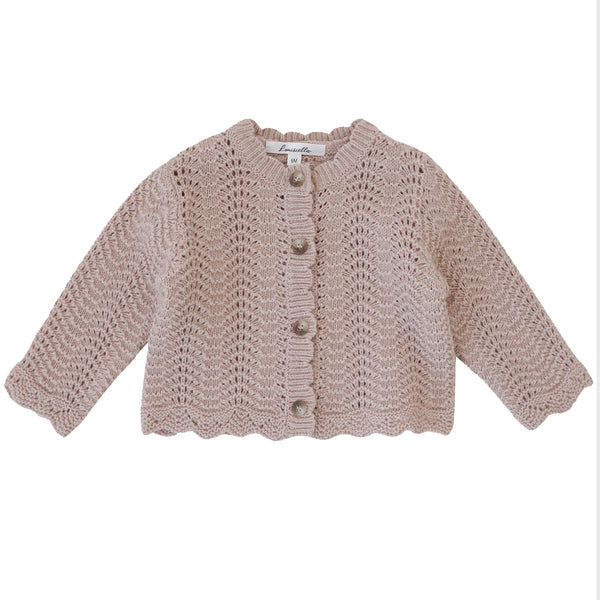 Louisiella Baby Estelle Knit Cardigan Pink