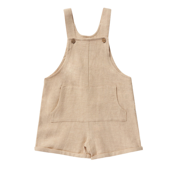 RYLEE & CRU BILLIE OVERALLS || HEATHERED SAND