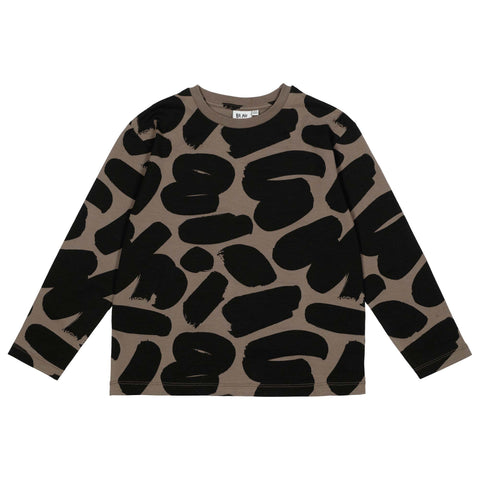 Beau Loves Brown Brushstrokes Long Sleeve T-Shirt