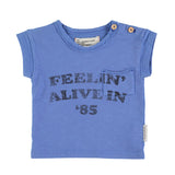 Piupiuchick T'Shirt | Blue W/ "Feelin' Alive" Print