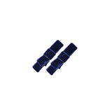 Knot Hairbands Velvet Trim Clip Set // Navy