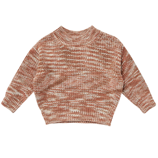 RYLEE & CRU RELAXED KNIT SWEATER || HEATHERED SPICE