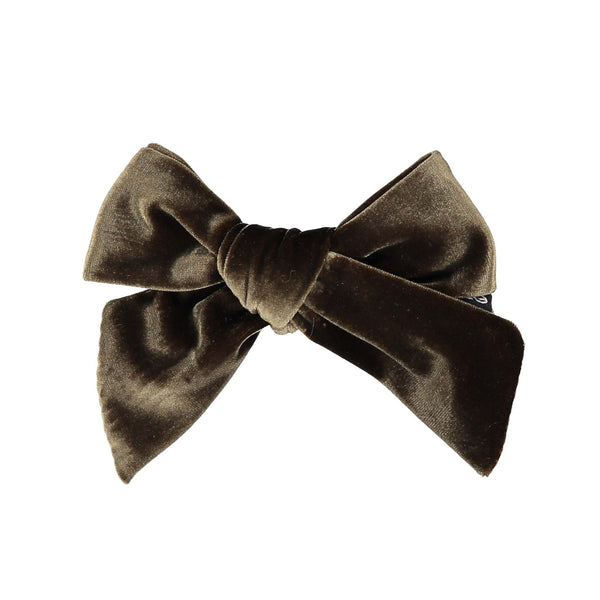 Knot Hairbands Velveteen Bow // Olive