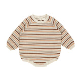 RYLEE & CRU CREWNECK ROMPER || HONEYCOMB STRIPE