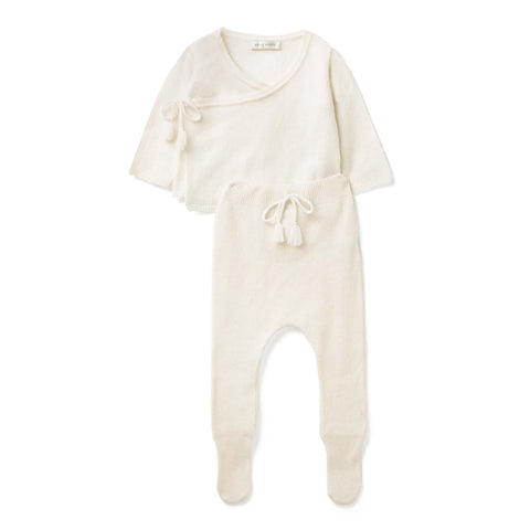 Belle Enfant Wrap Top & Leggings Set - Snow White