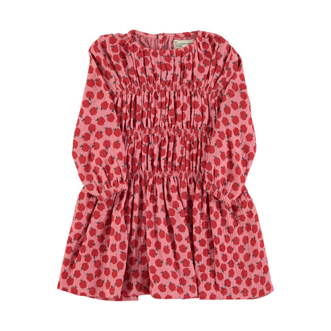 Piupiuchick Dress | Pink W/ Red Apples