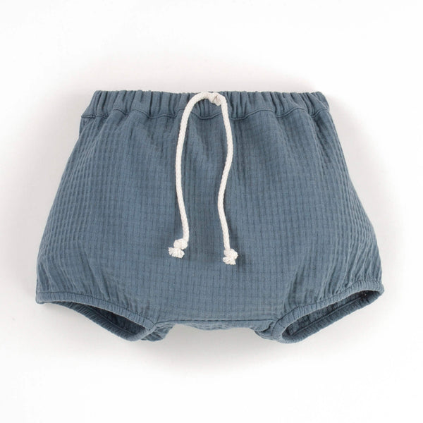 Popelin Blue Textured Culotte