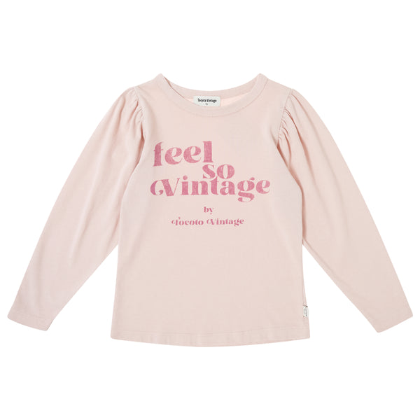 Tocoto Vintage Girl T-Shirt "Feel So Vintage" Pink