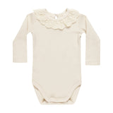 QUINCY MAE RUFFLE COLLAR BODYSUIT | NATURAL