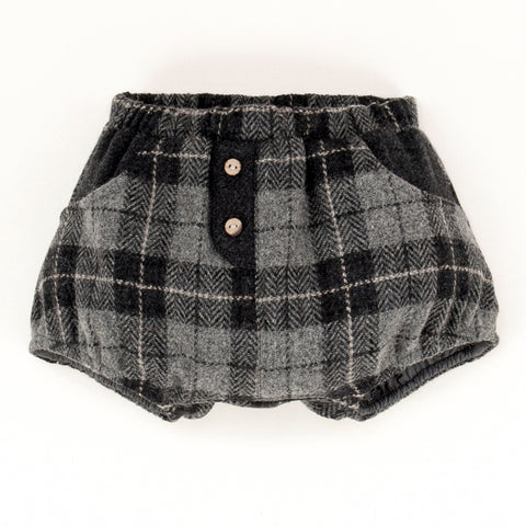 Popelin Grey Check Woollen Culotte