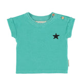 Piupiuchick T'Shirt | Turquoise W/ Black Logo Print