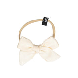 Knot Hairbands Satin Bow Band // Cream