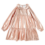 Tocoto Vintage Cotton Foil Dress Pink