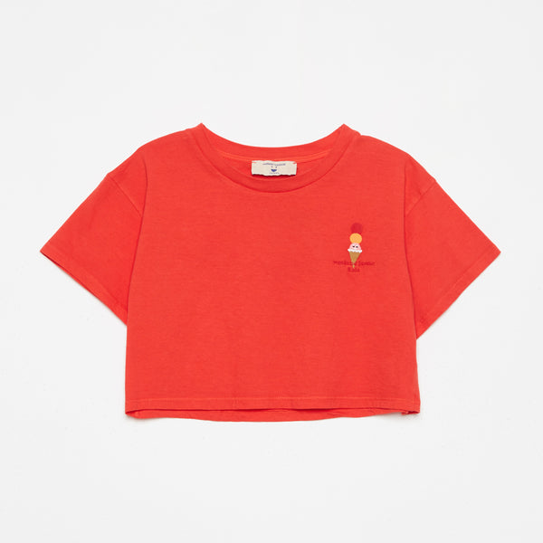 Weekend House Kids Ice Cream Crop T-Shirt Red