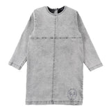 Loud Apparel Enjoy A-Line Dress  Light Grey Washed