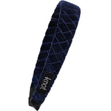 Knot Hairbands Velvet Trim Headband // Navy