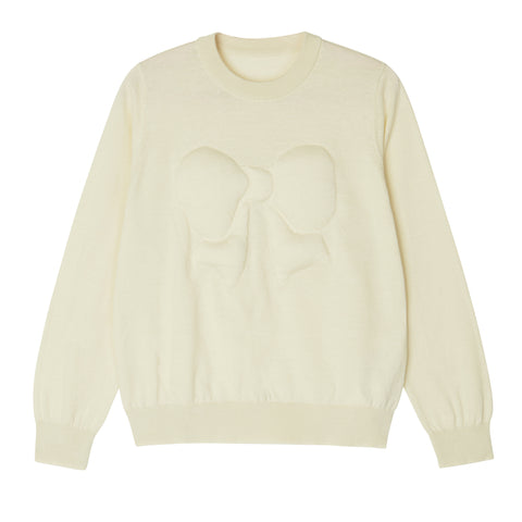 JNBY SWEATER W/BOW BEIGE