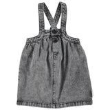 Piupiuchick Short Dress Straps Faded Black Denim