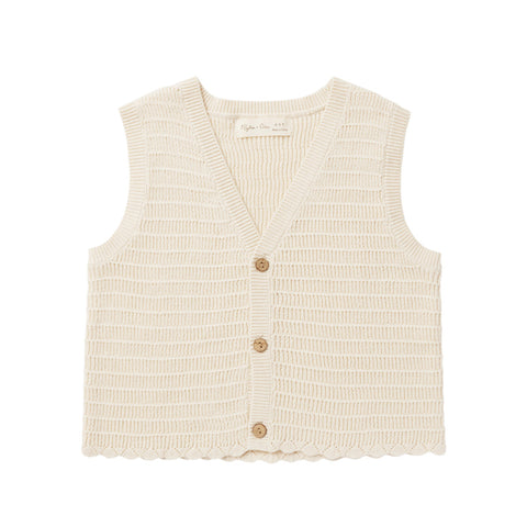 RYLEE & CRU KNIT VEST || NATURAL