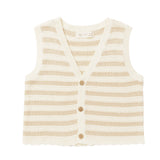 RYLEE & CRU KNIT VEST || SAND STRIPE