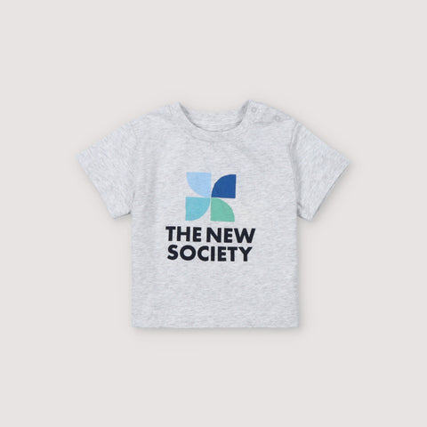 The New Society Mykonos Baby T-Shirt Grey Melange