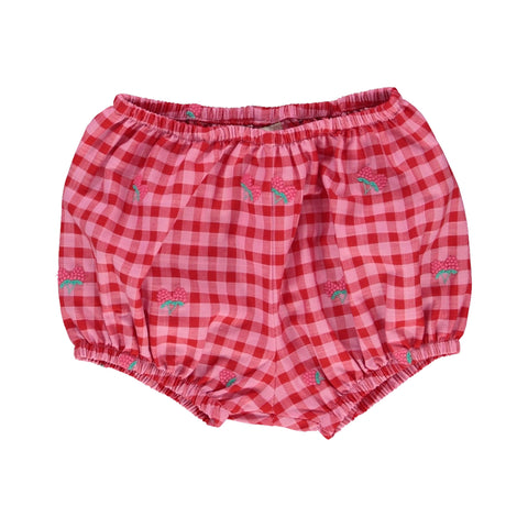 Bebe Organic Alisa Baby Bloomer Raspberry Check