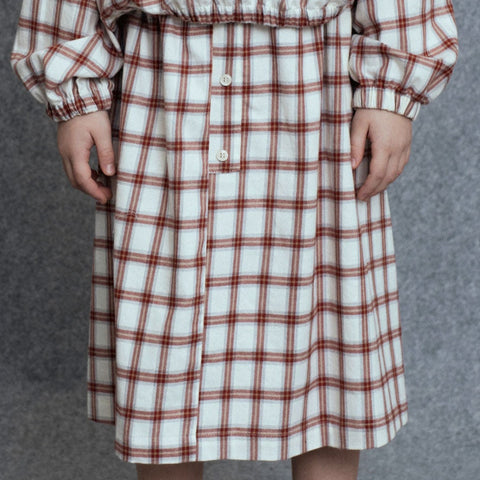 Unlabel Kosi Skirt Cream/Red Square